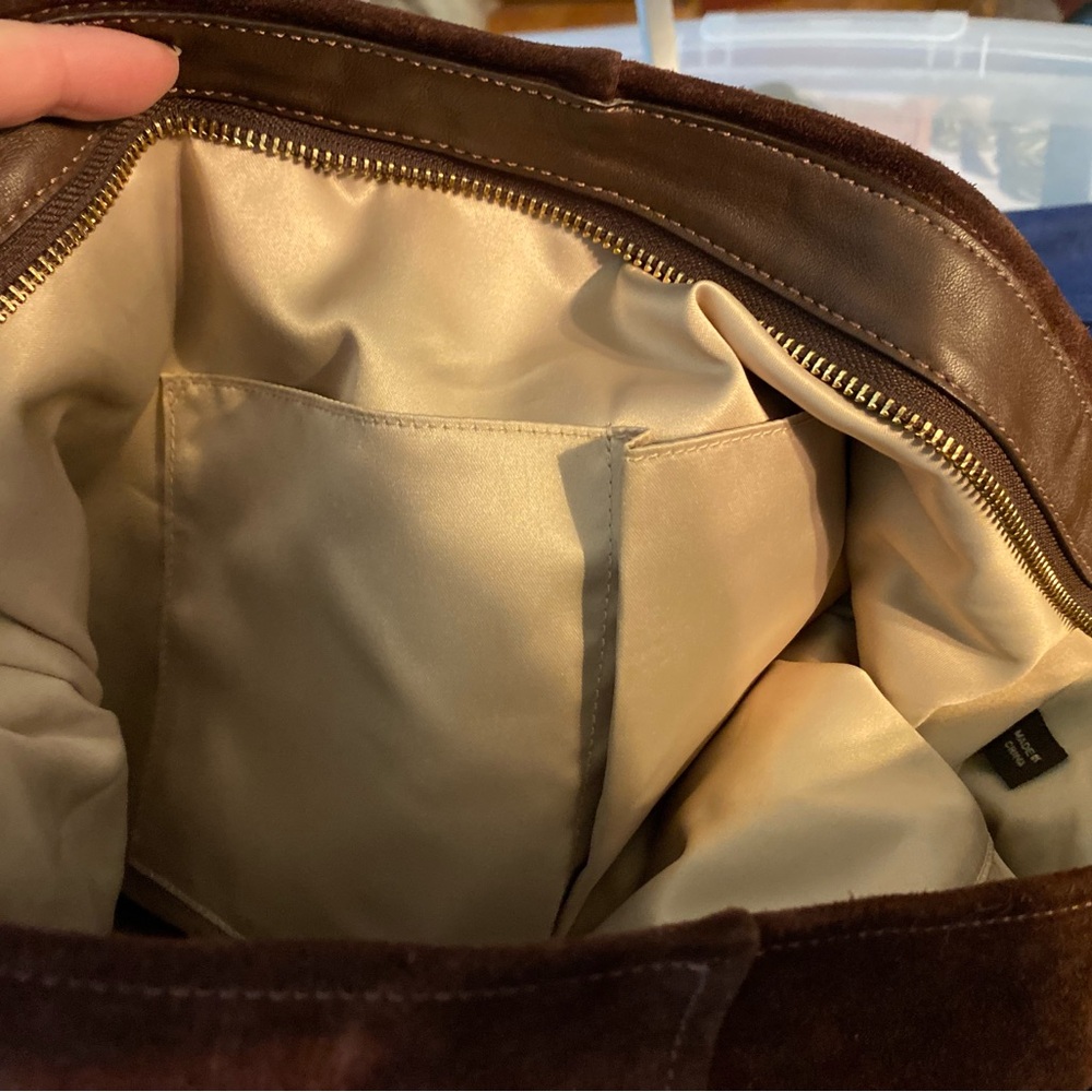 Coach Kristin Large Brown Suede Shoulder Bag - Picture 11 of 11